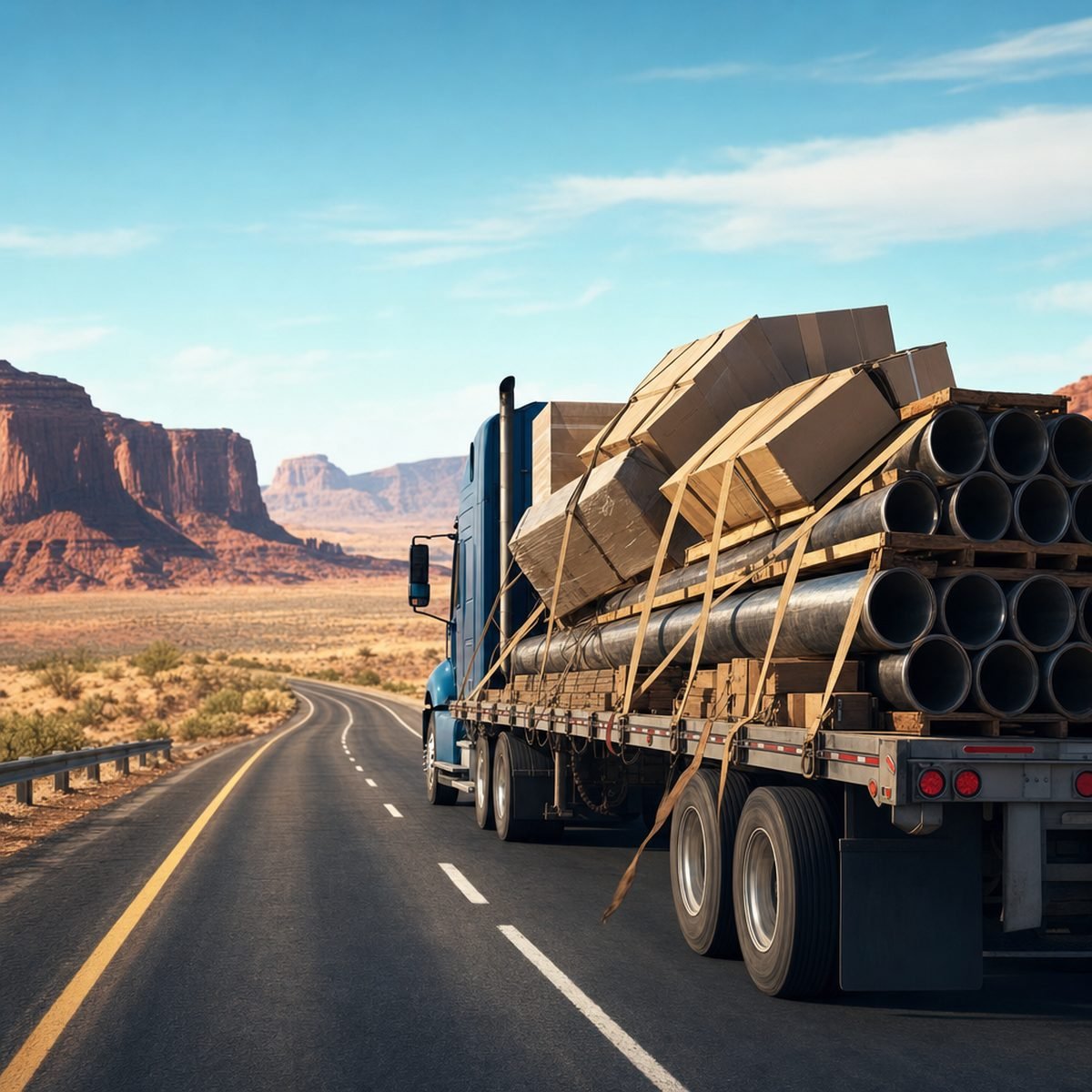 improperly loaded cargo truck accidents: illustration
