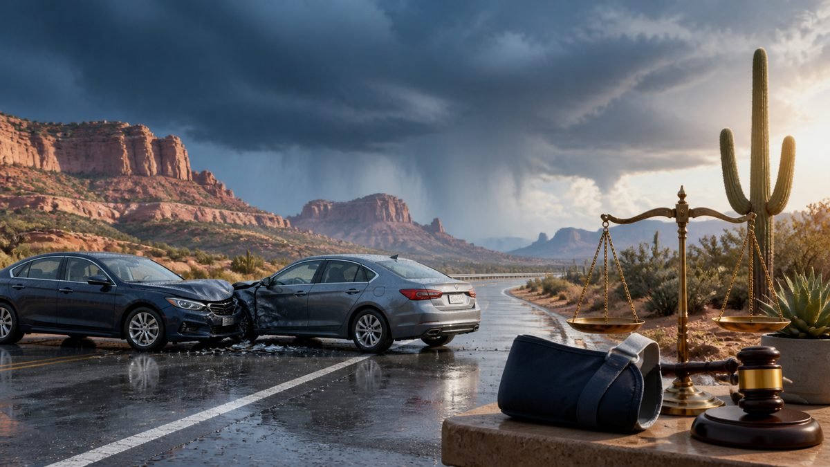 arizona monsoon car accident liability: illustration